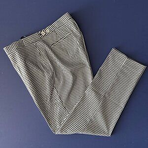 Calvin Klein Women's Highline Black and White Plaid Ankle Length Pants